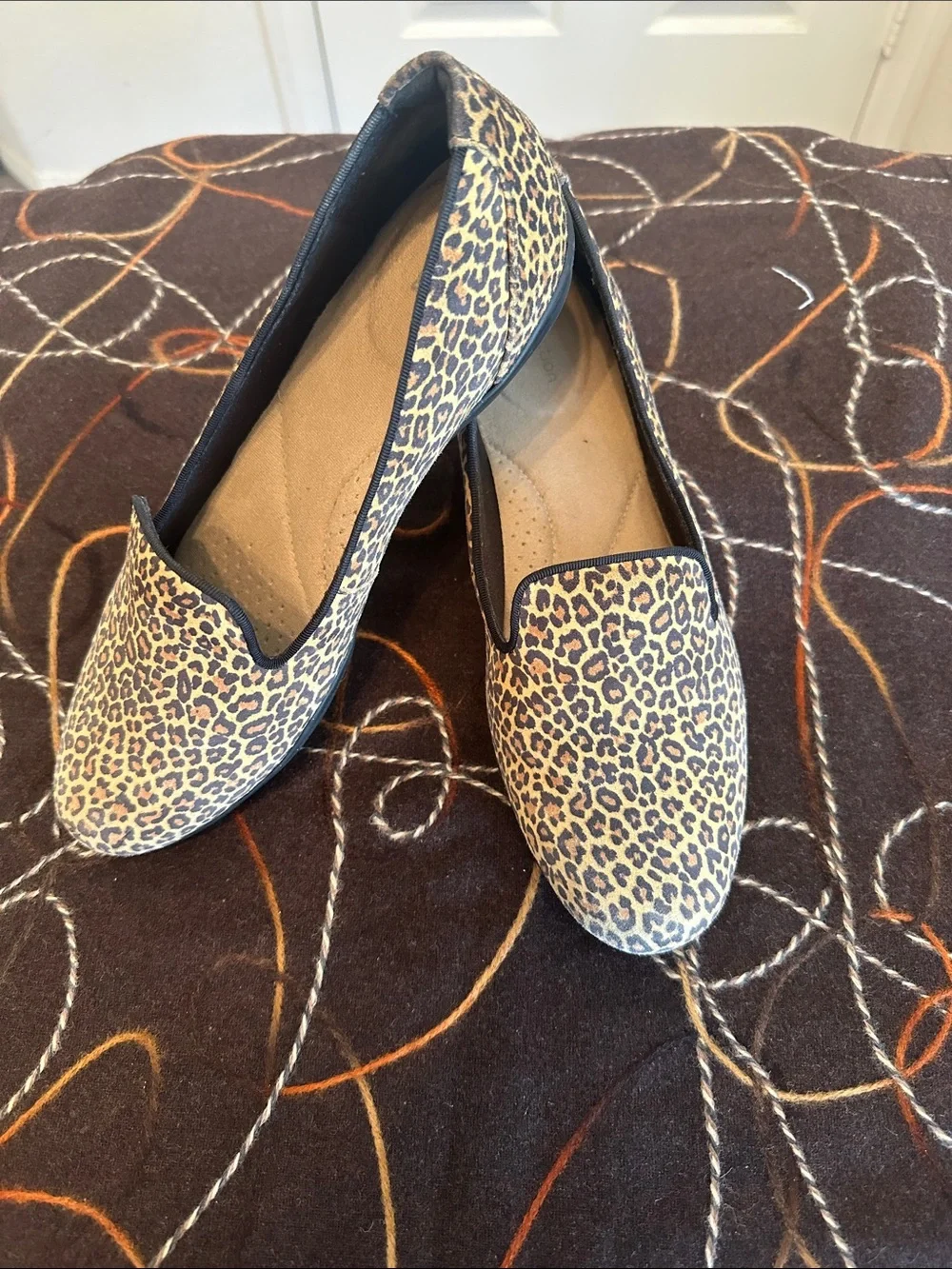 Animal print loafers